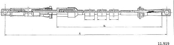 Cabor 11.919 - Жило за газ vvparts.bg