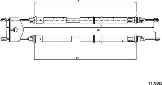 Cabor 11.5453 - Жило, ръчна спирачка vvparts.bg