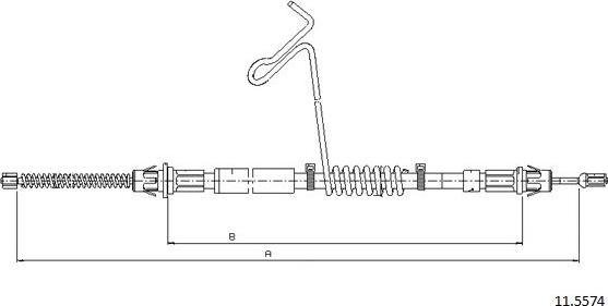 Cabor 11.5574 - Жило, ръчна спирачка vvparts.bg