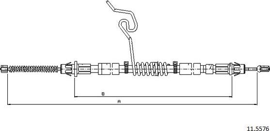 Cabor 11.5576 - Жило, ръчна спирачка vvparts.bg