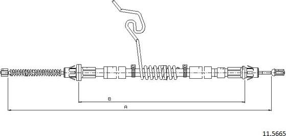 Cabor 11.5665 - Жило, ръчна спирачка vvparts.bg