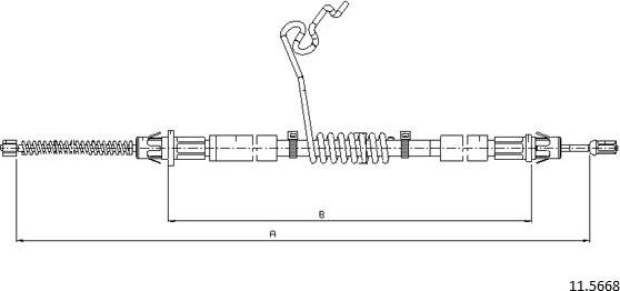 Cabor 11.5668 - Жило, ръчна спирачка vvparts.bg