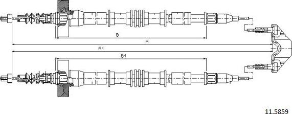 Cabor 11.5859 - Жило, ръчна спирачка vvparts.bg