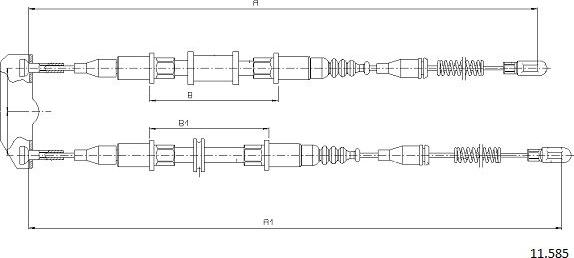 Cabor 11.585 - Жило, ръчна спирачка vvparts.bg