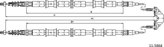 Cabor 11.5864 - Жило, ръчна спирачка vvparts.bg