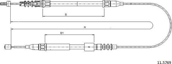 Cabor 11.5769 - Жило, ръчна спирачка vvparts.bg