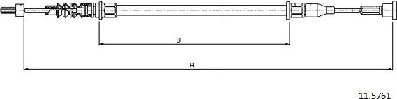 Cabor 11.5761 - Жило, ръчна спирачка vvparts.bg