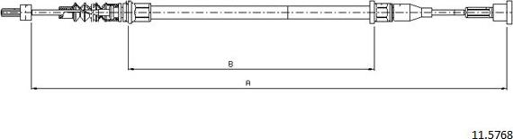 Cabor 11.5768 - Жило, ръчна спирачка vvparts.bg