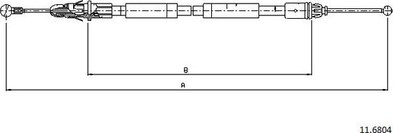 Cabor 11.6804 - Жило, ръчна спирачка vvparts.bg
