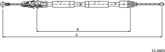 Cabor 11.6805 - Жило, ръчна спирачка vvparts.bg