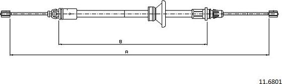 Cabor 11.6801 - Жило, ръчна спирачка vvparts.bg