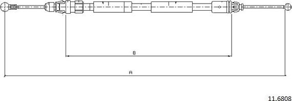 Cabor 11.6808 - Жило, ръчна спирачка vvparts.bg