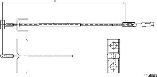 Cabor 11.6803 - Жило, ръчна спирачка vvparts.bg