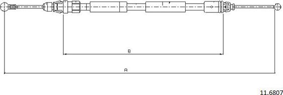 Cabor 11.6807 - Жило, ръчна спирачка vvparts.bg