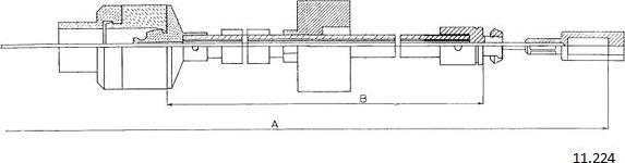 Cabor 11.224 - Въжен механизъм, задействане на съединителя vvparts.bg