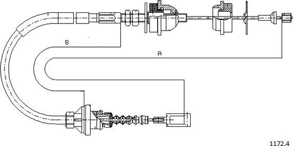 Cabor 1172.4 - Въжен механизъм, задействане на съединителя vvparts.bg