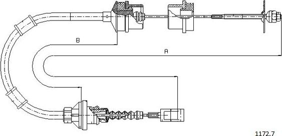 Cabor 1172.7 - Въжен механизъм, задействане на съединителя vvparts.bg