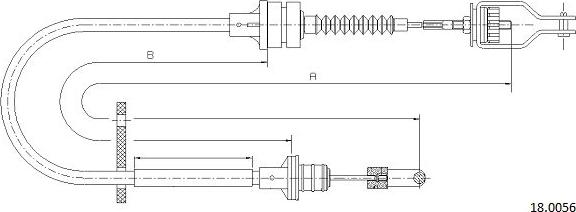 Cabor 18.0056 - Въжен механизъм, задействане на съединителя vvparts.bg