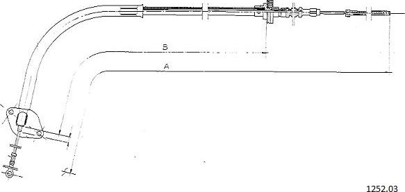 Cabor 1252.03 - Въжен механизъм, задействане на съединителя vvparts.bg