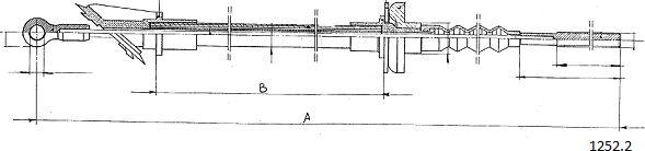 Cabor 1252.2 - Въжен механизъм, задействане на съединителя vvparts.bg