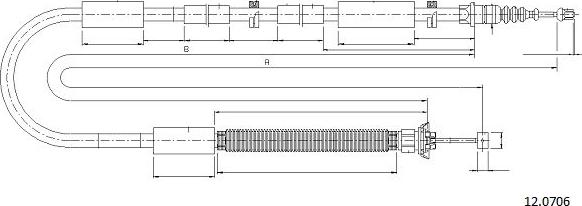 Cabor 12.0706 - Жило, ръчна спирачка vvparts.bg