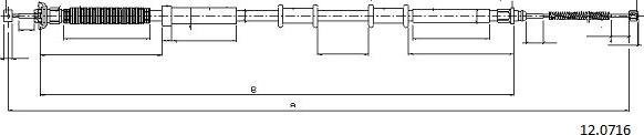 Cabor 12.0716 - Жило, ръчна спирачка vvparts.bg