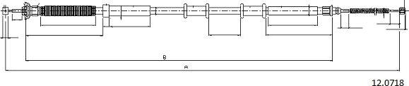 Cabor 12.0718 - Жило, ръчна спирачка vvparts.bg