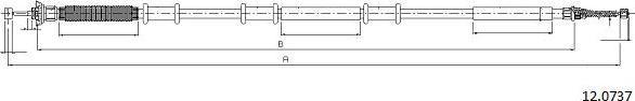 Cabor 12.0737 - Жило, ръчна спирачка vvparts.bg