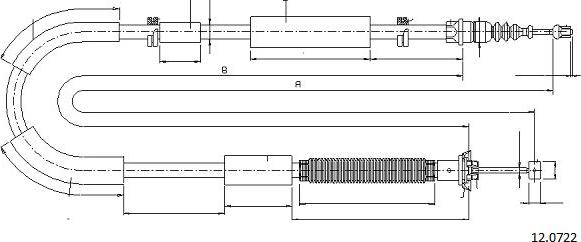 Cabor 12.0722 - Жило, ръчна спирачка vvparts.bg