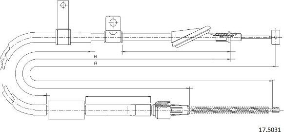 Cabor 17.5031 - Жило, ръчна спирачка vvparts.bg