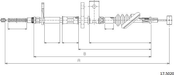 Cabor 17.5020 - Жило, ръчна спирачка vvparts.bg