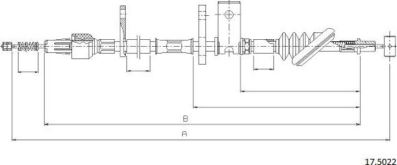 Cabor 17.5022 - Жило, ръчна спирачка vvparts.bg