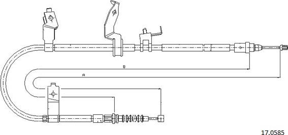 Cabor 17.0585 - Жило, ръчна спирачка vvparts.bg