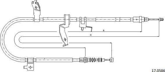 Cabor 17.0586 - Жило, ръчна спирачка vvparts.bg