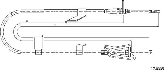 Cabor 17.0335 - Жило, ръчна спирачка vvparts.bg