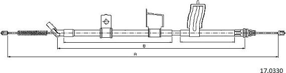 Cabor 17.0330 - Жило, ръчна спирачка vvparts.bg