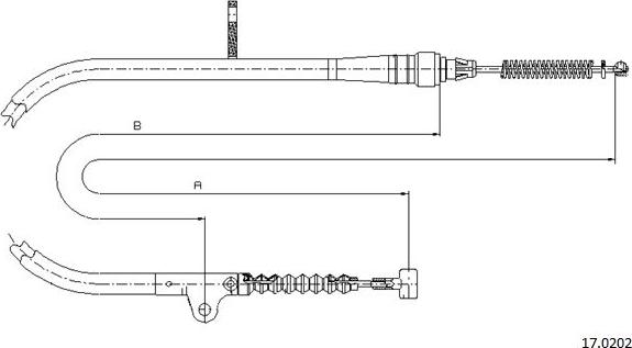 Cabor 17.0202 - Жило, ръчна спирачка vvparts.bg