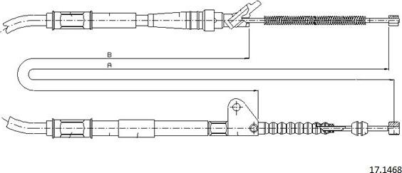 Cabor 17.1468 - Жило, ръчна спирачка vvparts.bg