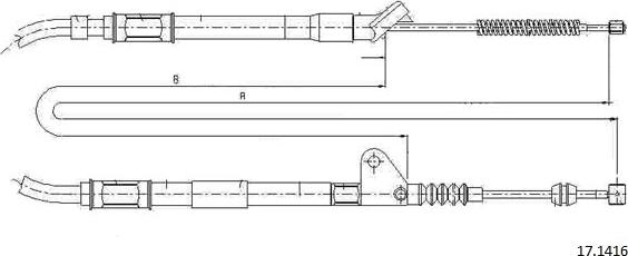 Cabor 17.1416 - Жило, ръчна спирачка vvparts.bg