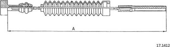 Cabor 17.1412 - Жило, ръчна спирачка vvparts.bg