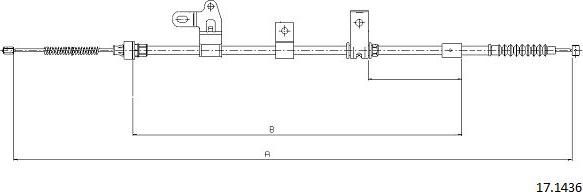 Cabor 17.1436 - Жило, ръчна спирачка vvparts.bg