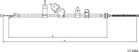 Cabor 17.1081 - Жило, ръчна спирачка vvparts.bg