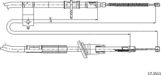 Cabor 17.2511 - Жило, ръчна спирачка vvparts.bg