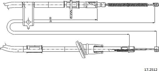 Cabor 17.2512 - Жило, ръчна спирачка vvparts.bg