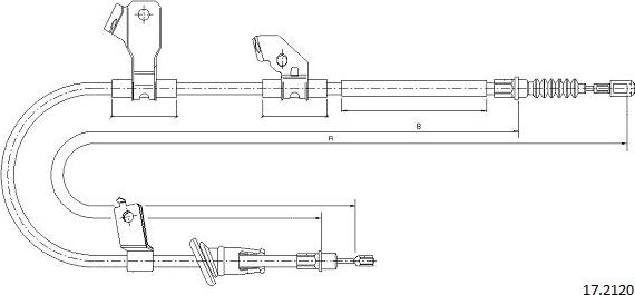 Cabor 17.2120 - Жило, ръчна спирачка vvparts.bg