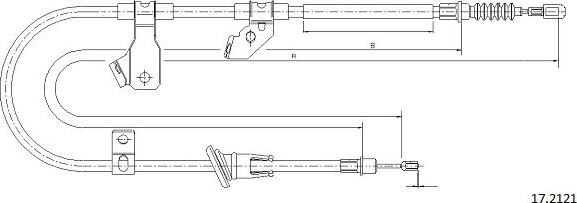 Cabor 17.2121 - Жило, ръчна спирачка vvparts.bg