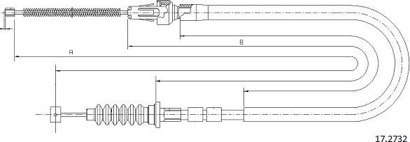 Cabor 17.2732 - Жило, ръчна спирачка vvparts.bg