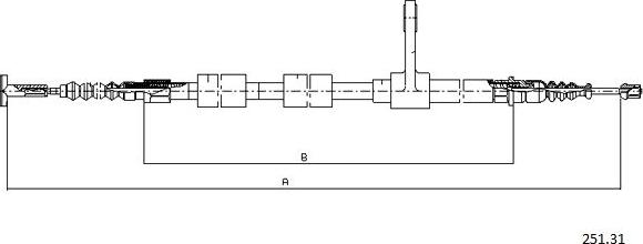 Cabor 251.31 - Жило, ръчна спирачка vvparts.bg