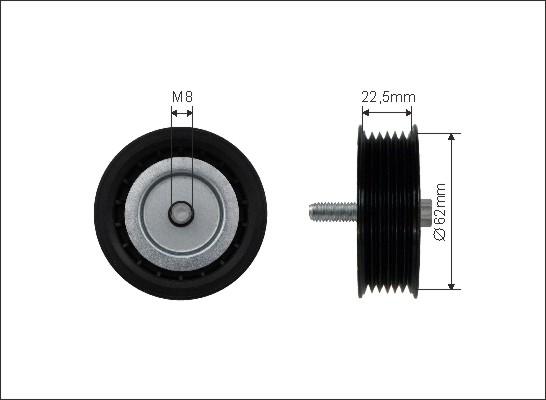 Caffaro 450-99 - Паразитна / водеща ролка, пистов ремък vvparts.bg