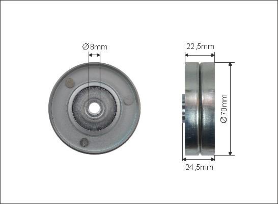 Caffaro 408-98 - Паразитна / водеща ролка, пистов ремък vvparts.bg